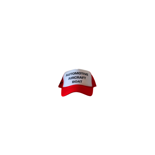 AUTOMOTIVE AIRCRAFT BOAT Trucker Hat in Red